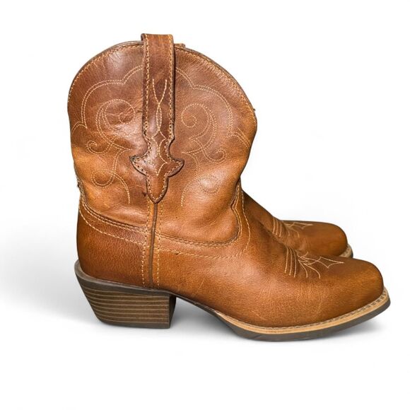 Justin Women’s Size 7B Brown Leather Western Cowboy Boots Square Toe L9510 - Picture 1 of 8